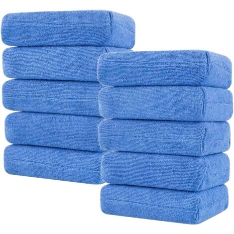 10 Pcs Éponge de Nettoyage en Microfibre, Polonais Mousse Éponge Applicateur Voiture Tampon Applicateur en Mousse pour Un véhicule Propre beauté (1/5)