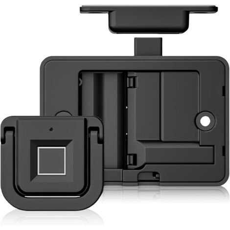 Serrure de Tiroir à Empreinte Digital: Serrure de Sécurité à Empreinte Digitale Noire, Serrure de Meuble Intelligente avec 20 Empreintes Digitales, Serrure de Tiroir Sans Clé avec Poignée (1/5)
