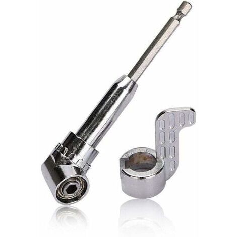 Renvoi d'Angle Visseuse Coudée à Angle Droit 105 Degrés Tige Hexagonale 1/4" pour Perceuse (1/5)
