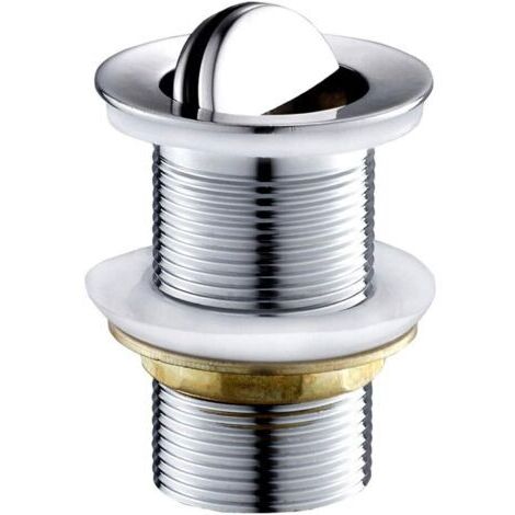 Bonde évier pivotante en cuivre chrome – Système pop-up G1 ¼ – Construction laiton massif – Design élégant pour lavabo et bassin (1/4)