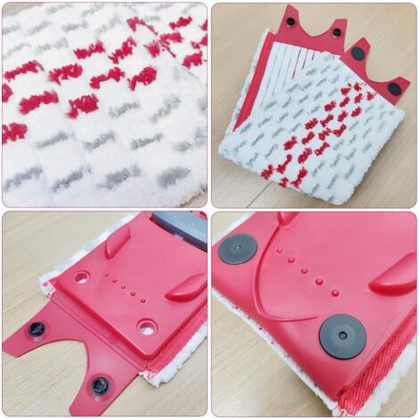 1 tête de rechange lavable, serpillère plate en microfibre, accessoire de chiffon plat, convient pour les serpillières, le nettoyage des sols (1/5)