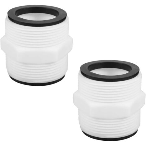 Adaptateur de Tuyau de Piscine 2 pièces, rallonge de Tuyau d'arrosage avec 2 Joints d'étanchéité en Caoutchouc, Accessoires de Piscine, connecteur de Tuyau de Piscine de 1,5 à 1,5 Pouces (1/5)