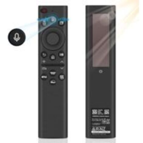 Télécommande de rechange pour Samsung BN59-01385A - Chargement solaire - Télécommande vocale pour téléviseurs intelligents Sam-Sung - Télécommande solaire de rechange compatible avec Samsung 2021-2023