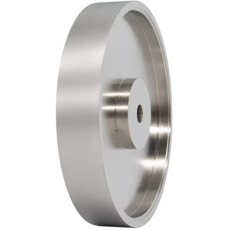 Meule diamantée CBN, diamètre 6 x 1 pouce de large avec mandrin de 1/2 pouce, pour affûtage de l'acier rapide, grain 1000