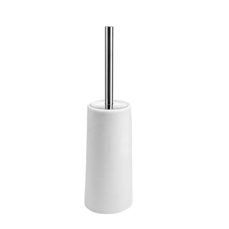 Brosse de Toilette et Support, Paquet 2 Brosses avec Manche Long en Acier Inoxydable 304, Cuvette Blanche