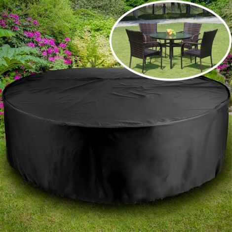 210D Oxford couverture de poussière de meubles de jardin en tissu, couverture de protection ronde extérieure - 185x95cm (1/5)