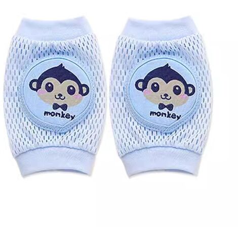 Genouillères bébé - Genouillères bébé - Chaussettes bébé - Unisexe - Genouillères - Taille unique - Protections rampantes - Bleu (1/5)