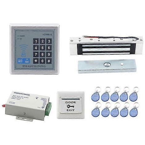 Ugreat – Système de contrôle d'accès RFID – Serrure magnétique 180 kg – Alimentation 12V CC – Installation facile pour portes en verre
