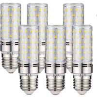 Lot de 6 ampoules LED E27 – 16 W, blanc froid (6000 K), 1600 lm (équivalent à une ampoule halogène de 150 W), 200–240 V CA, non dimmable, grand culot à vis E27, angle de diffusion de 360°