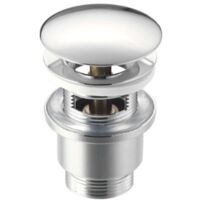 Washbasin and bidet drain with overflow, pop-up drain fitting for washbasins 1" 1/4", drain valve, universal drain with hole for washbasins and sinks