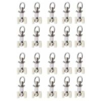 20 curtain track glider rollers, plastic double rollers, aluminum alloy, small