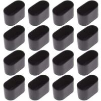 16 oval end caps for tables and chairs, 15 x 30 mm.