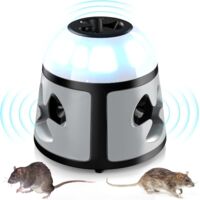 Professionnel Ultrasons Souris à Ultrasons et Rats 360 °, Appareil Répulsif Ultrasons Anti Rongeur Les et la Rats, Souris, Campagnols et Loirs