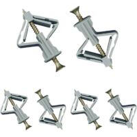50 Pièces Chevilles pour Plaque de Plâtre, Chevilles avec Vis pour Plaques de Plâtre, Fixations Murales en Plâtre et Creuses