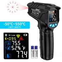 Thermomètre infrarouge laser professionnel sans contact, pistolet de température infrarouge -50°C à 550°C
