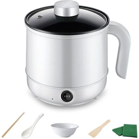 Cuiseur vapeur électrique multifonction, idéal pour les nouilles, les pâtes, les œufs et la soupe (blanc)