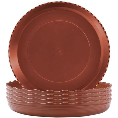 Lot de 5 soucoupes pour plantes, plateaux de récupération pour pots de fleurs d'intérieur/extérieur, protection des surfaces. (1/5)
