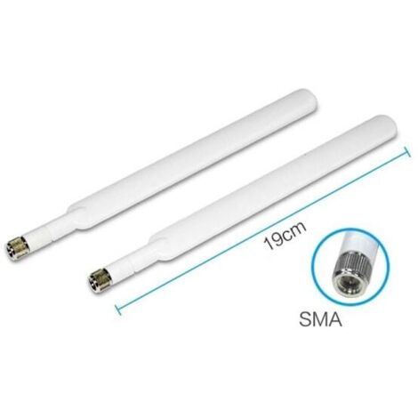 Antenne externe 4G pour routeur Huawei B525, B535, B310 et B315 (2 pièces, blanche)
