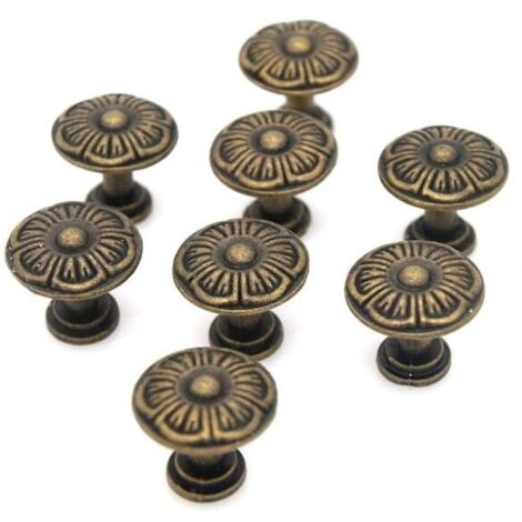 Lot de 8 poignées de meuble, boutons de tiroir, boutons en laiton (1/5)
