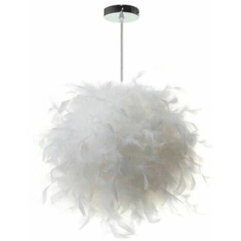 Plafonnier moderne, lustre lumineux pour salon, lampe de plafond décorative à plumes suspendues. (1/4)