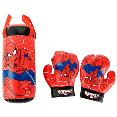 Sac de frappe Spider-Man pour enfants, jouet de boxe avec gants et support réglable, cadeau d'anniversaire pour garçons de 4 à 9 ans