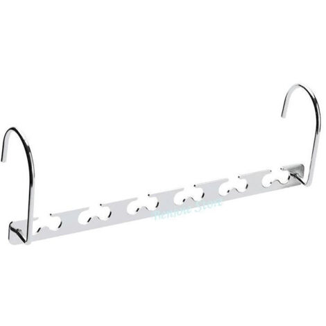 Cintre - Porte-vêtements - Crochet de fixation - Organisateur argenté (1/5)