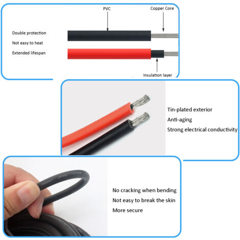 Ahlsen Connecteur Solaire Photovoltaïque Vers SAE 10 AWG PV Câble Pour Panneaux Solaires Chargeur De Batterie Connecteur Solaire Photovoltaique Sae 84202987