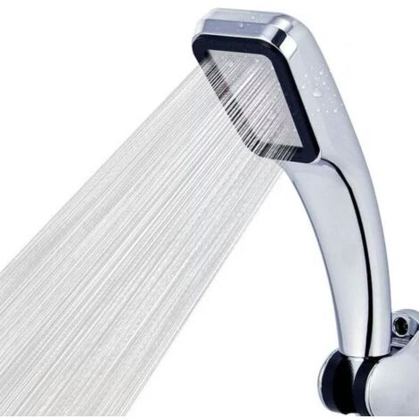 Pommeau de douche haute pression argenté (1/5)