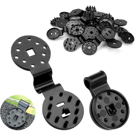 100 pinces de fixation robustes pour toile d'ombrage, idéales pour le jardinage au soleil. Pinces de fixation noires réutilisables en plastique pour filets anti-oiseaux. (1/5)
