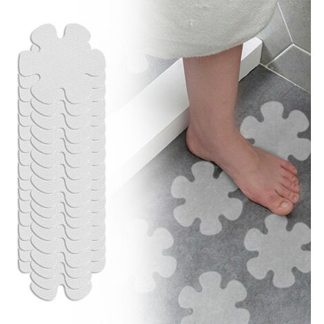 Tapis antidérapant pour douche et baignoire, lot de 20, transparent (1/5)