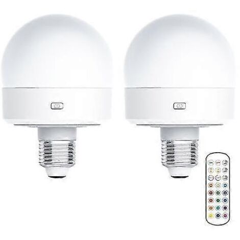 Ampoule rechargeable USB avec télécommande, minuterie, intensité réglable, facile à installer, fonctionne sur piles E27 L (1/5)