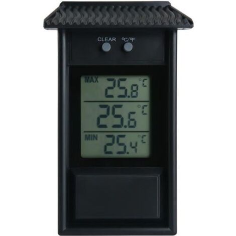 Thermomètre numérique Min Max pour serre de jardin - Intérieur ou extérieur mural (1/4)