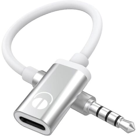 Câble audio analogique jack 3,5 mm mâle vers USB-C femelle, adaptateur pour casque audio compatible avec lecteurs MP3, ordinateurs portables et tablettes (g20242391656)