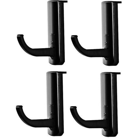 Support pour casque audio/microphone, crochet adhésif pour casque (4 pièces, noir) (1/5)