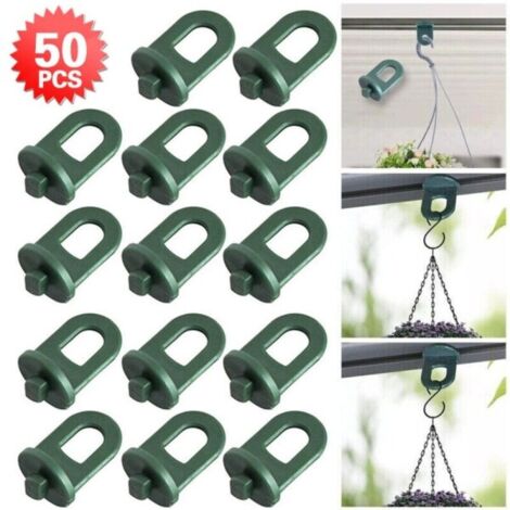 50 pinces de suspension pour plantes de serre, crochets de suspension (1/5)