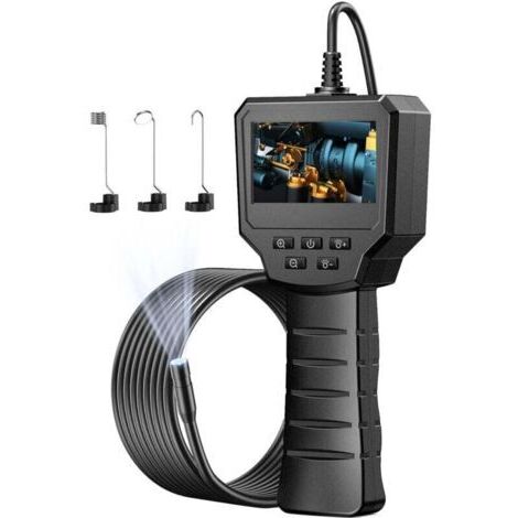 Houhence – Caméra d'inspection 2,4 pouces 1440P HD – Étanche IP67 – Câble semi-rigide 5m – 6 LED réglables – Angle de vision 70° (1/5)