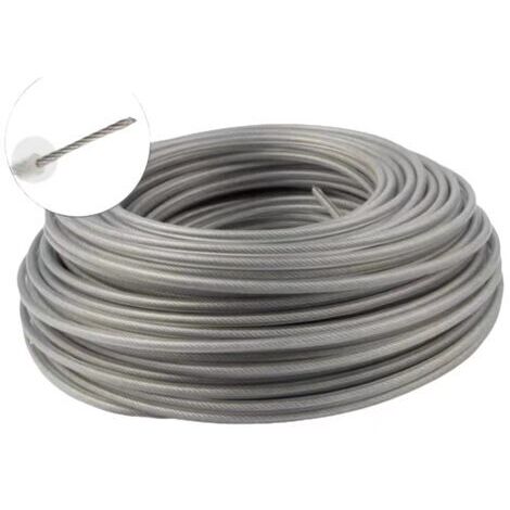 Houhence – Fil de coupe débroussailleuse 3mm x 45m – Acier et nylon résistant à l'abrasion – Coupe nette pour jardins et parcs (1/5)