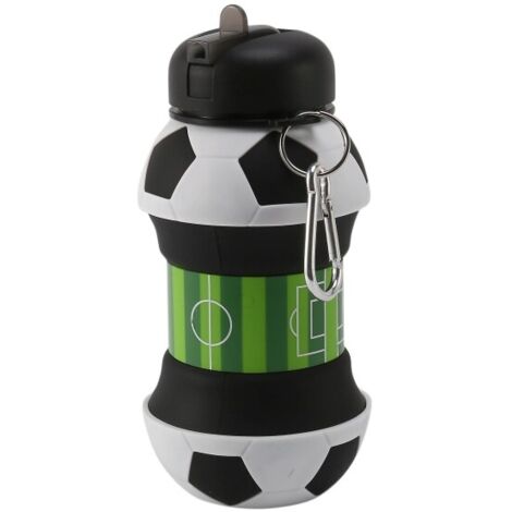Gourde de sport de football, gourde de voyage pliable en silicone (1/4)
