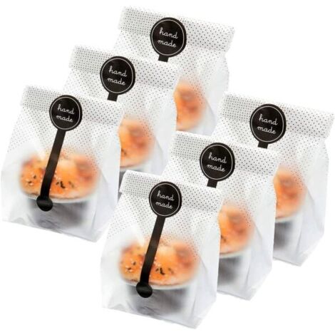 (400 pièces) 200 sachets en plastique translucide / 200 sachets en cellophane (1/5)