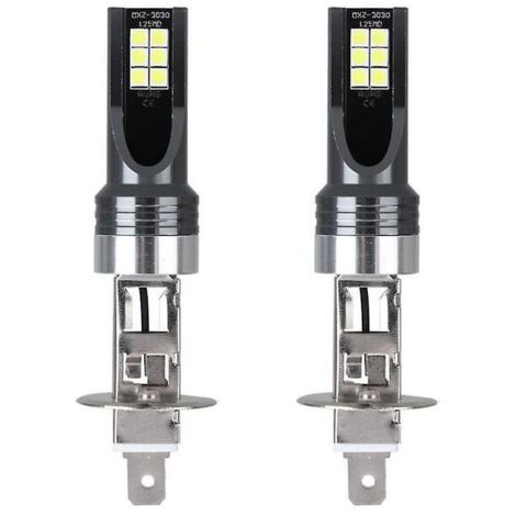 Ampoules LED H1 pour phares (lot de 2), kit de conversion pour voiture avec mini-ampoules LED H1 de 1500 lm, remplacement halogène facile à installer, feux de croisement/route, compatible Canbus. (1/5)
