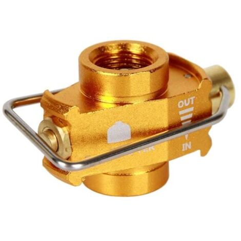 Adaptateur de conversion pour réservoir plat, économiseur de gaz de camping, valve d'adaptation pour gaz de camping, or (1/5)