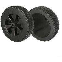 Lot de 2 roues de rechange en plastique pour barbecue de 175 mm