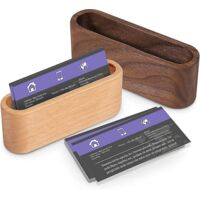 Porte-cartes de visite en bois, présentoir de bureau pour cartes de visite, rangement pour cartes