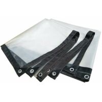 Bâche transparente 2x2 mètres, bâche extra résistante, bâche transparente pour serres