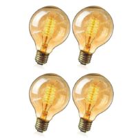 Ampoule Edison vintage, ampoule rétro blanc chaud E27 40W, ampoule à filament vintage en verre ambré, idéale pour un éclairage nostalgique.