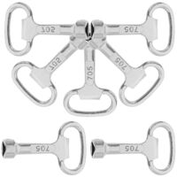 KLVGTIFS PU - Clé triangulaire pour poubelle (lot de 6) en métal, compatible avec les poubelles publiques et les poubelles extérieures. Accessoires pour armoire, compteur d'eau, boîte à outils, etc.