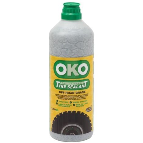 Liquide anti-crevaison préventif 1,25L – Compatible pneus tubeless et chambre à air – Outil de démontage de valve inclus – OKO
