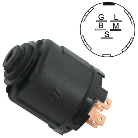 CONTACTEUR A CLE 5 BORNES Husqvarna 140399 - 158913 - 144921 - 154855