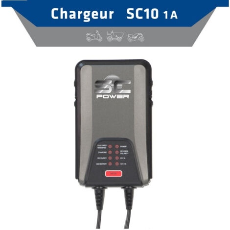 Chargeur de batteries 6v-12v - 9 phases - 1.0 Amp