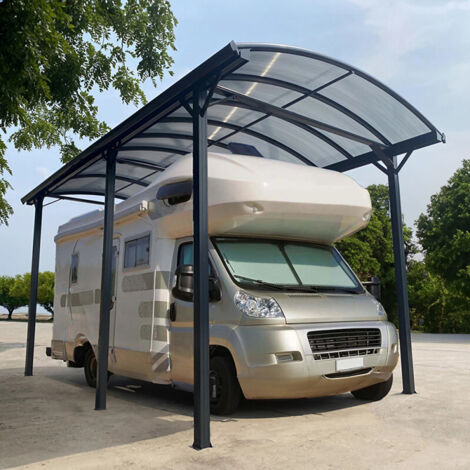 Carport Aluminium Anthracite 18m² X-Metal, Polycarbonate 6mm